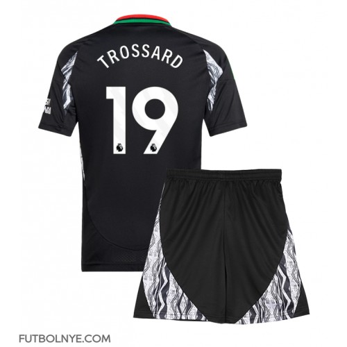 Camiseta Arsenal Leandro Trossard #19 Visitante Equipación para niños 2024-25 manga corta (+ pantalones cortos)